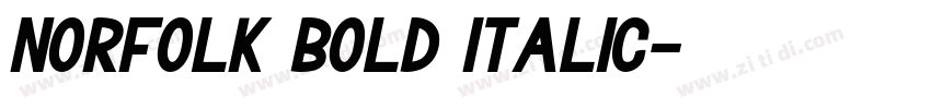 Norfolk Bold Italic字体转换